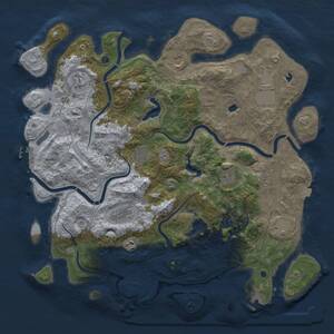 Thumbnail Rust Map: Procedural Map, Size: 4500, Seed: 9438336, 16 Monuments