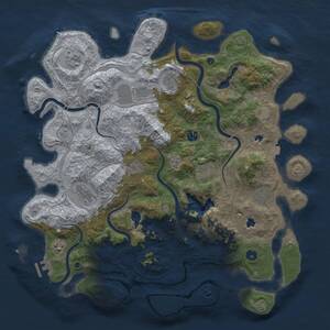 Thumbnail Rust Map: Procedural Map, Size: 4500, Seed: 37953688, 15 Monuments