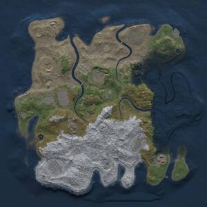 Thumbnail Rust Map: Procedural Map, Size: 3600, Seed: 304224676, 14 Monuments