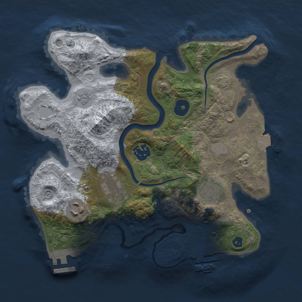 Rust Map: Procedural Map, Size: 2850, Seed: 275212306, 11 Monuments