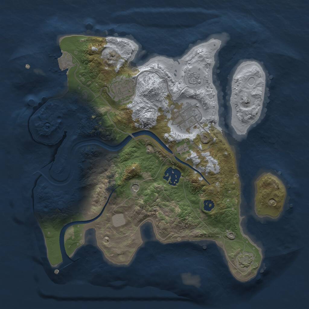 Rust Map: Procedural Map, Size: 2700, Seed: 1755950480, 7 Monuments