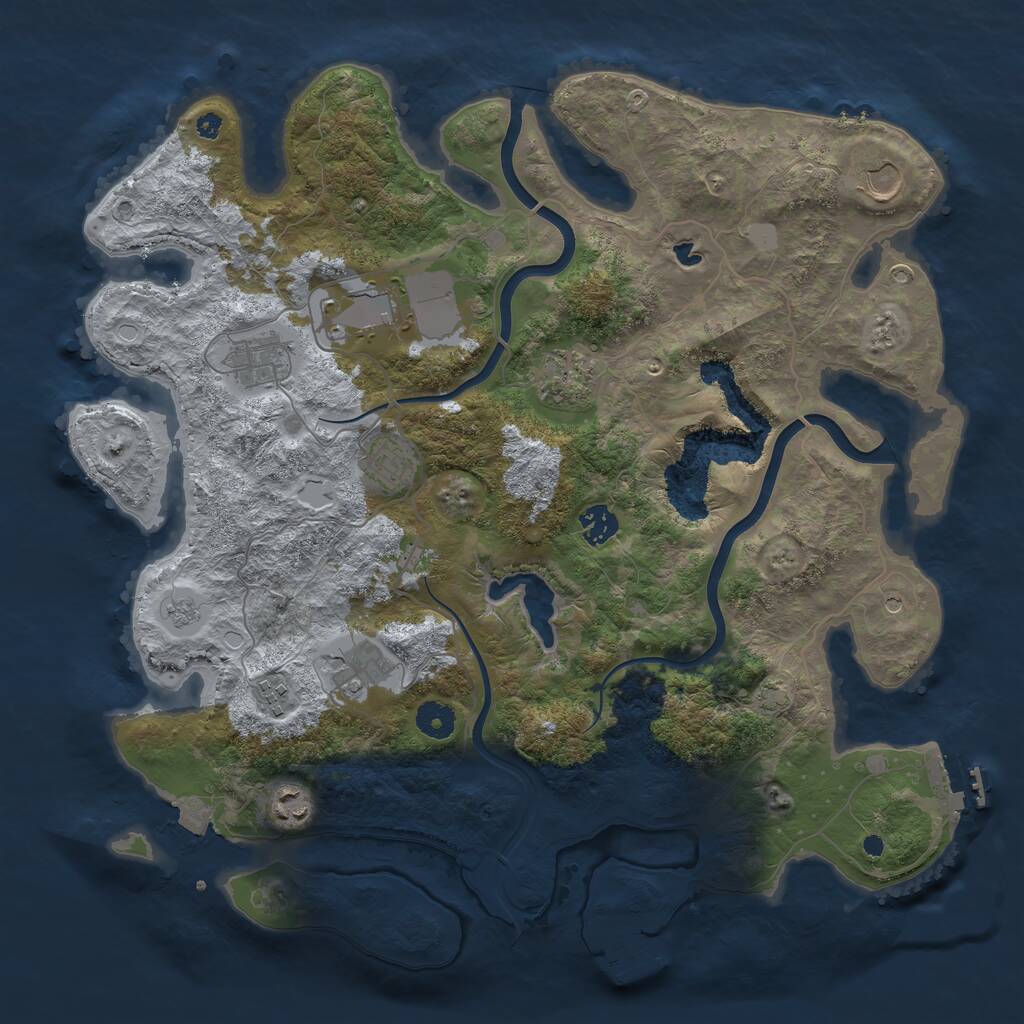 Rust Map: Procedural Map, Size: 4000, Seed: 1839472019, 15 Monuments