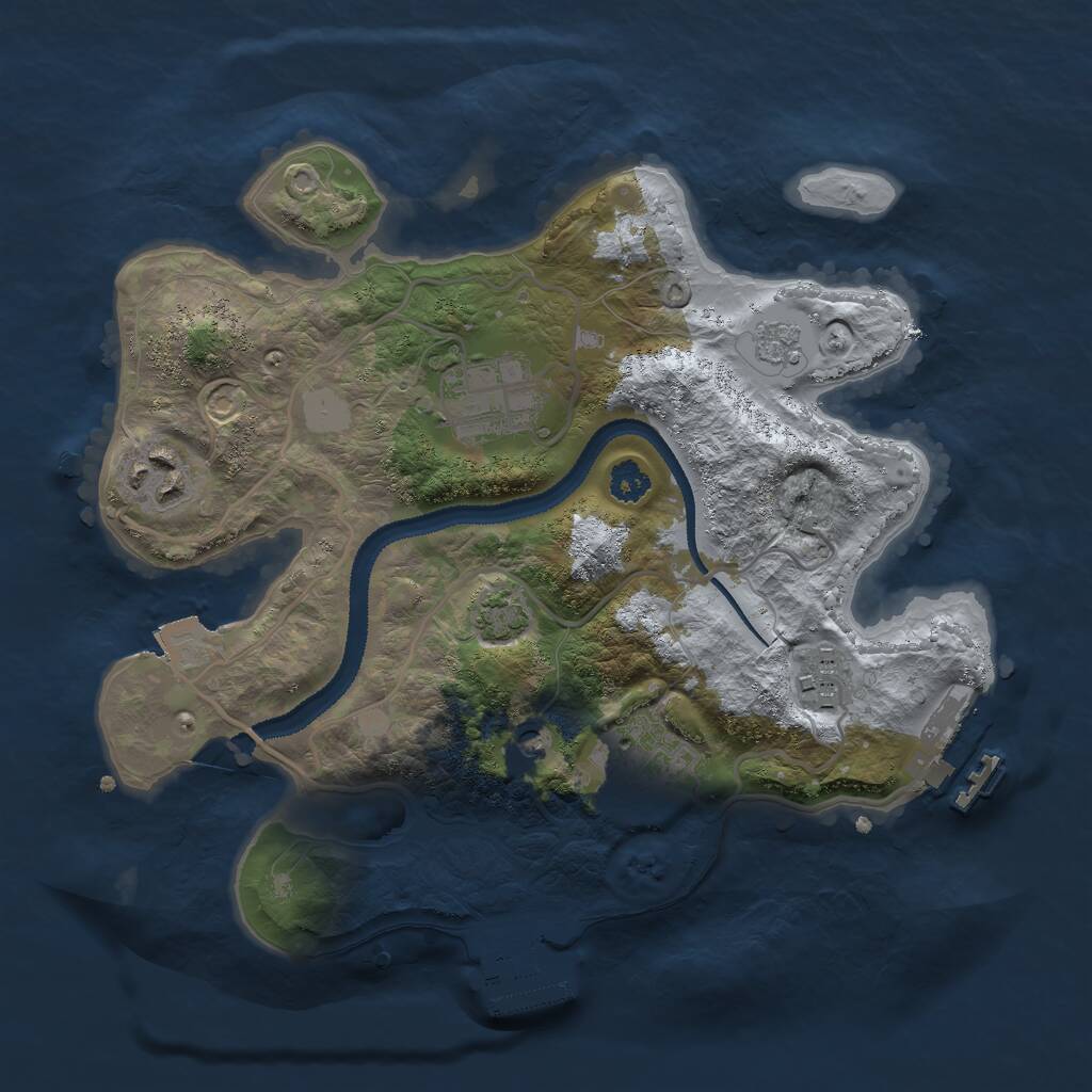 Rust Map: Procedural Map, Size: 2700, Seed: 919201, 10 Monuments