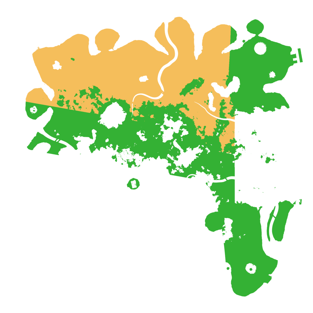 Biome Rust Map: Procedural Map, Size: 4500, Seed: 493359664