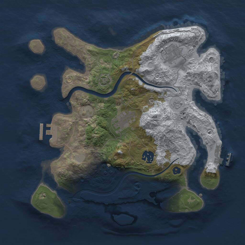 Rust Map: Procedural Map, Size: 3000, Seed: 1504234167, 10 Monuments