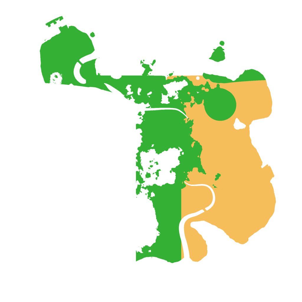 Biome Rust Map: Procedural Map, Size: 2500, Seed: 71724835
