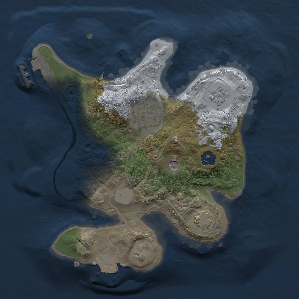 Rust Map: Procedural Map, Size: 2000, Seed: 125715313, 6 Monuments