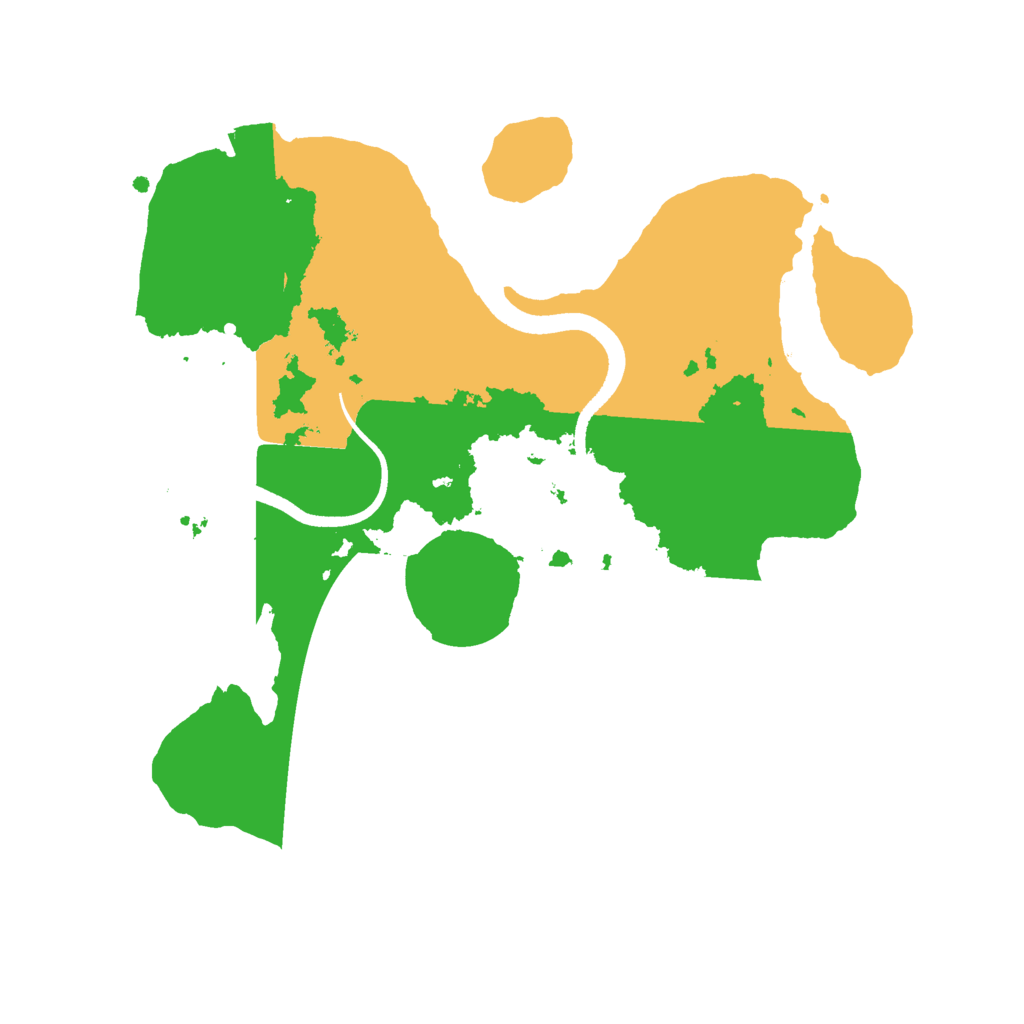 Biome Rust Map: Procedural Map, Size: 2500, Seed: 1121169565