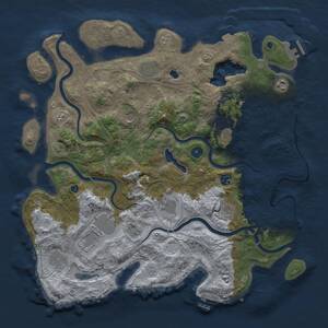 Thumbnail Rust Map: Procedural Map, Size: 4255, Seed: 815495221, 16 Monuments