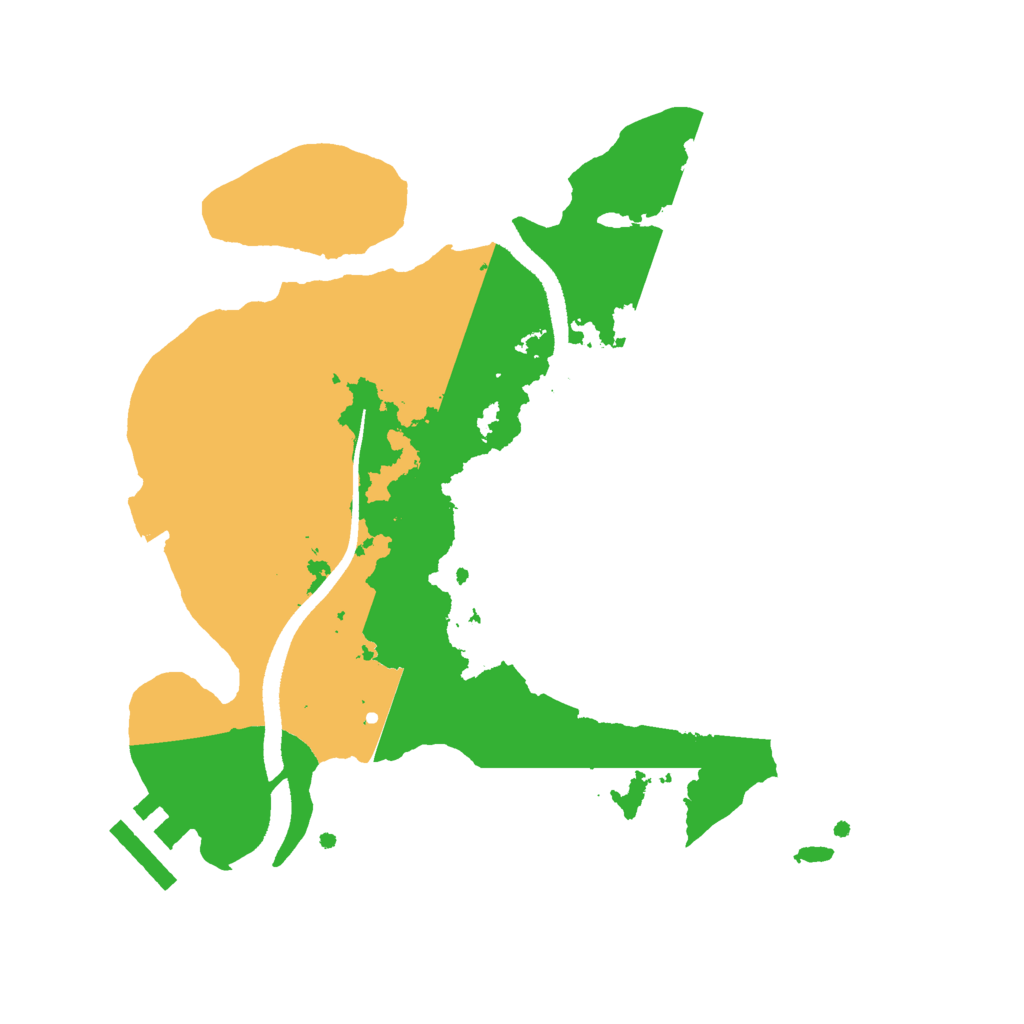 Biome Rust Map: Procedural Map, Size: 2500, Seed: 43758526