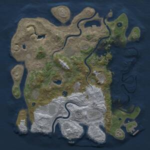 Thumbnail Rust Map: Procedural Map, Size: 4250, Seed: 1231231234, 17 Monuments