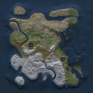 Thumbnail Rust Map: Procedural Map, Size: 3000, Seed: 36314848, 10 Monuments