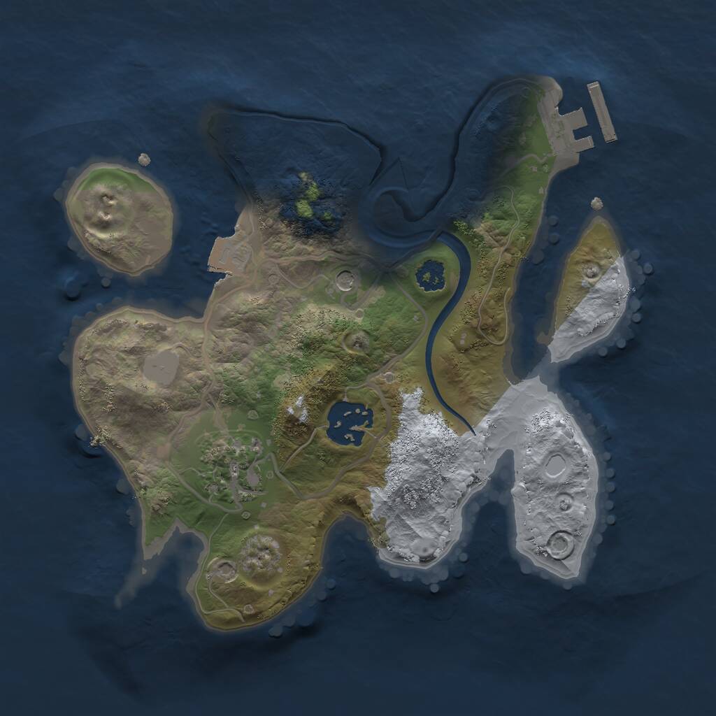 Rust Map: Procedural Map, Size: 2350, Seed: 69420, 5 Monuments