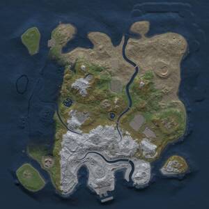 Thumbnail Rust Map: Procedural Map, Size: 3500, Seed: 88957104, 14 Monuments