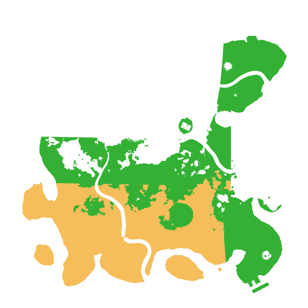 Biome Rust Map: Procedural Map, Size: 3500, Seed: 7664