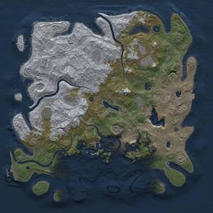 Thumbnail Rust Map: Procedural Map, Size: 4500, Seed: 590084839, 16 Monuments