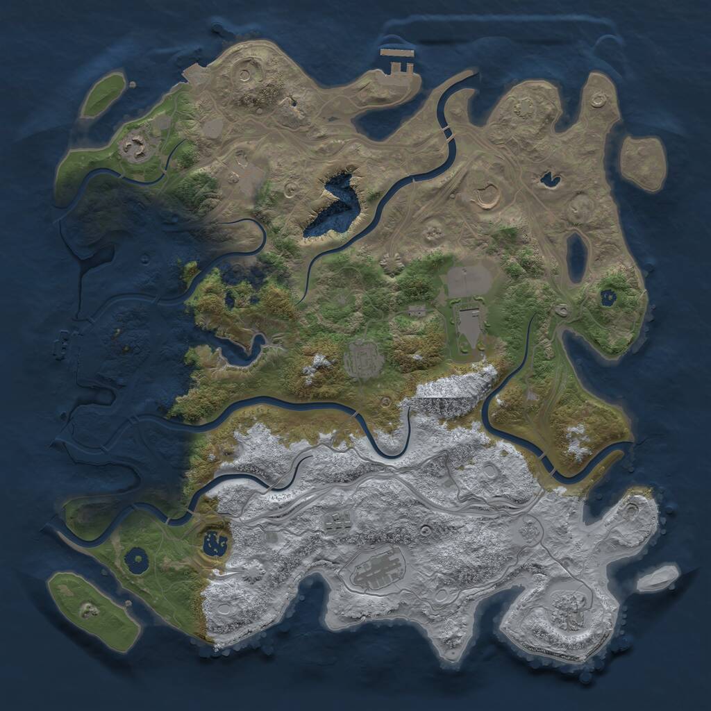 Rust Map: Procedural Map, Size: 4250, Seed: 21795, 15 Monuments