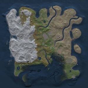 Thumbnail Rust Map: Procedural Map, Size: 3800, Seed: 1984788708, 16 Monuments