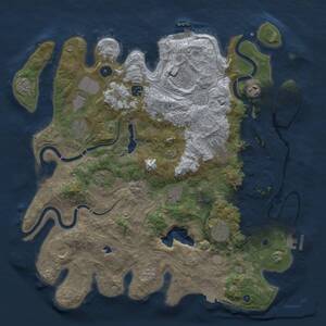 Thumbnail Rust Map: Procedural Map, Size: 4250, Seed: 519728637, 17 Monuments