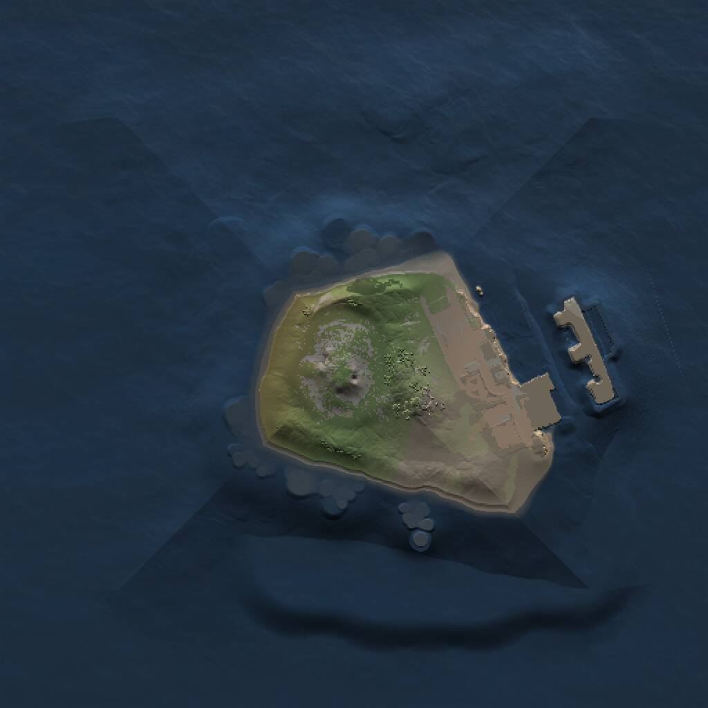 Rust Map: Procedural Map, Size: 1000, Seed: 4206999, 2 Monuments