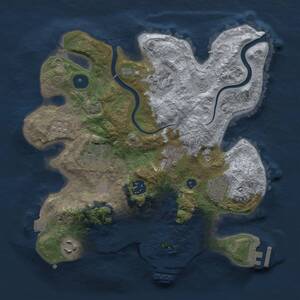 Thumbnail Rust Map: Procedural Map, Size: 3000, Seed: 1517193622, 13 Monuments