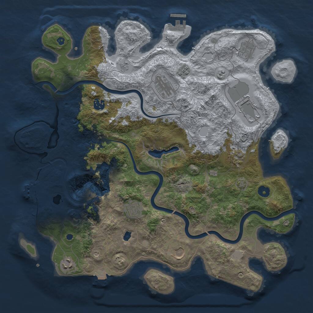 Rust Map: Procedural Map, Size: 4000, Seed: 15433, 15 Monuments