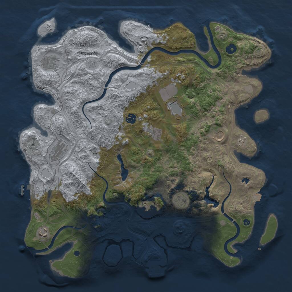 Rust Map: Procedural Map, Size: 4250, Seed: 86882, 16 Monuments
