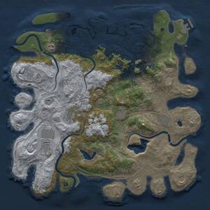 Thumbnail Rust Map: Procedural Map, Size: 4250, Seed: 85408, 15 Monuments