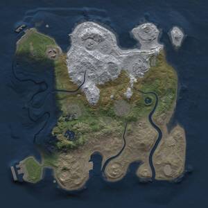 Thumbnail Rust Map: Procedural Map, Size: 2998, Seed: 1, 12 Monuments