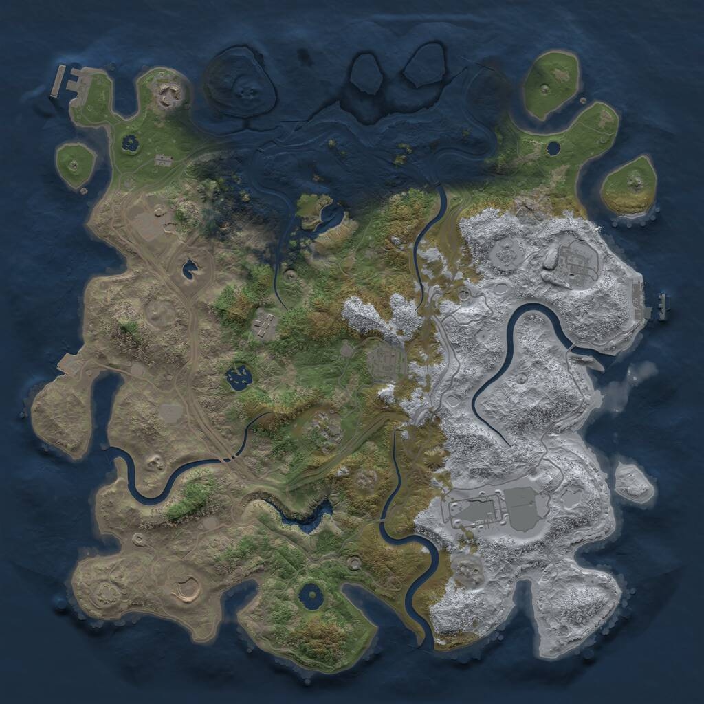 Rust Map: Procedural Map, Size: 4250, Seed: 487534785, 15 Monuments