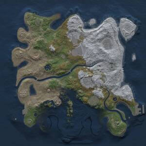Thumbnail Rust Map: Procedural Map, Size: 3500, Seed: 370276266, 14 Monuments