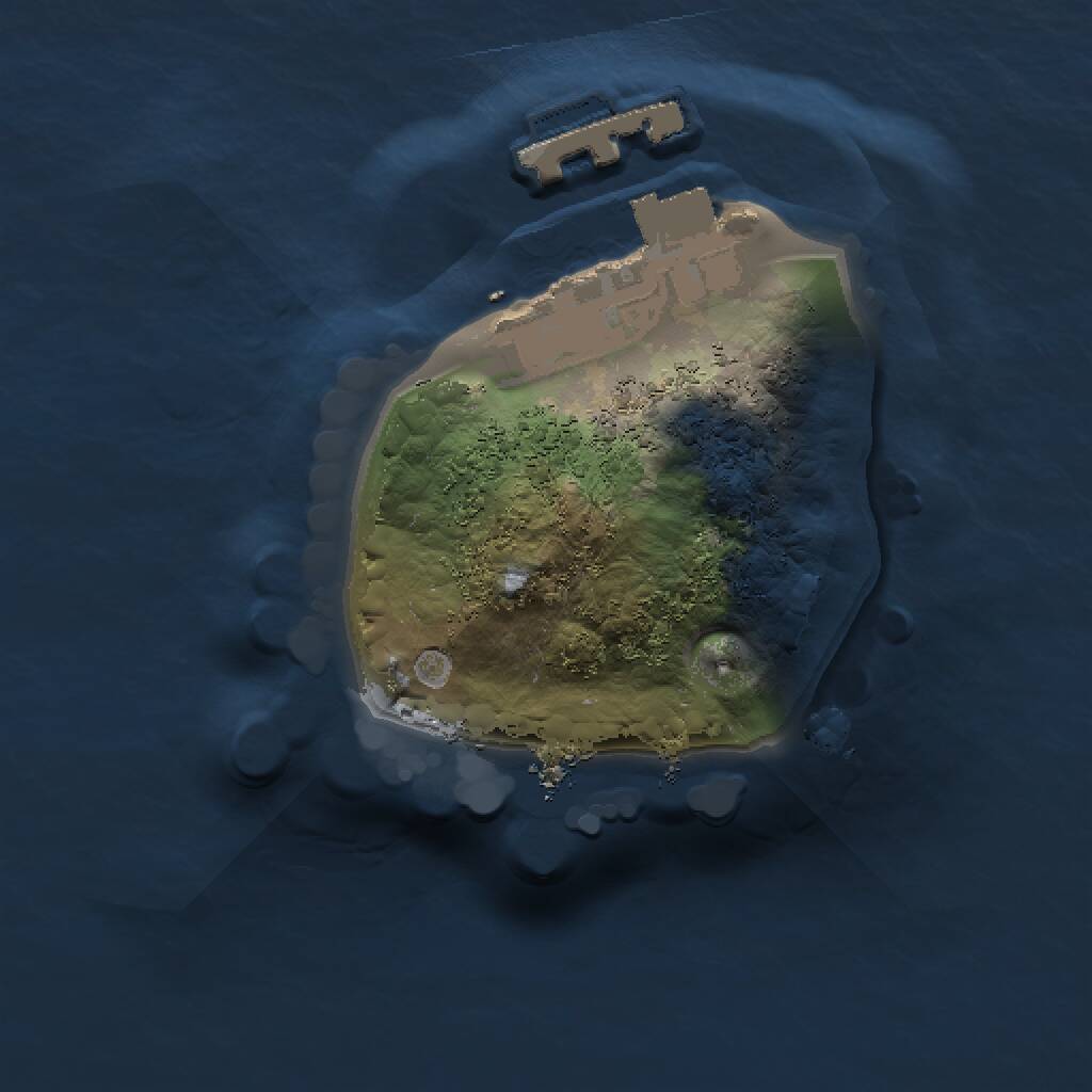 Rust Map: Procedural Map, Size: 1000, Seed: 6125, 2 Monuments