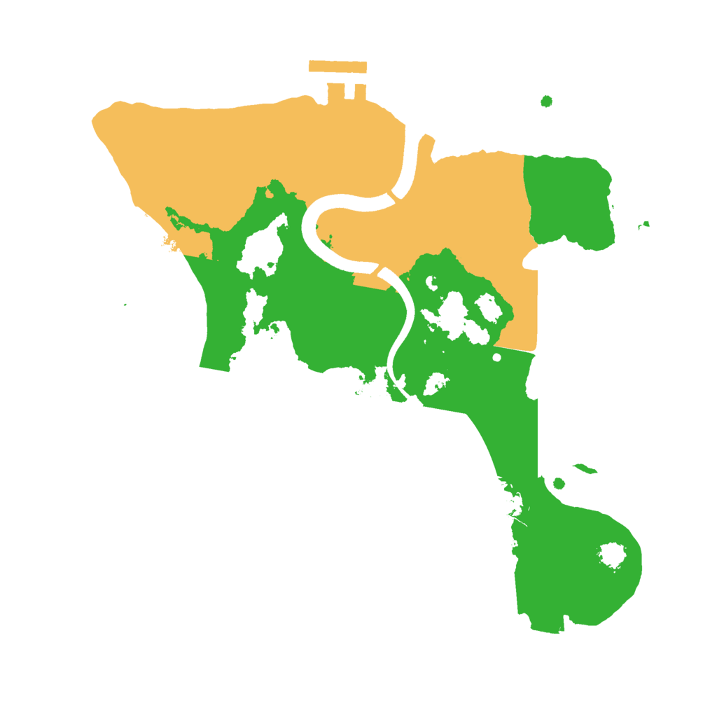 Biome Rust Map: Procedural Map, Size: 2500, Seed: 1845085767