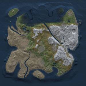 Thumbnail Rust Map: Procedural Map, Size: 3400, Seed: 23658741, 15 Monuments