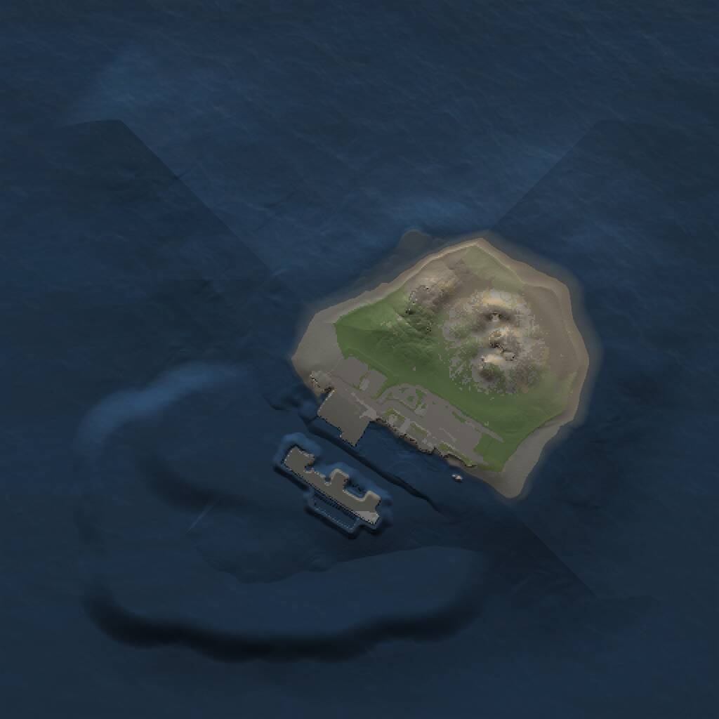 Rust Map: Procedural Map, Size: 1000, Seed: 9601, 2 Monuments