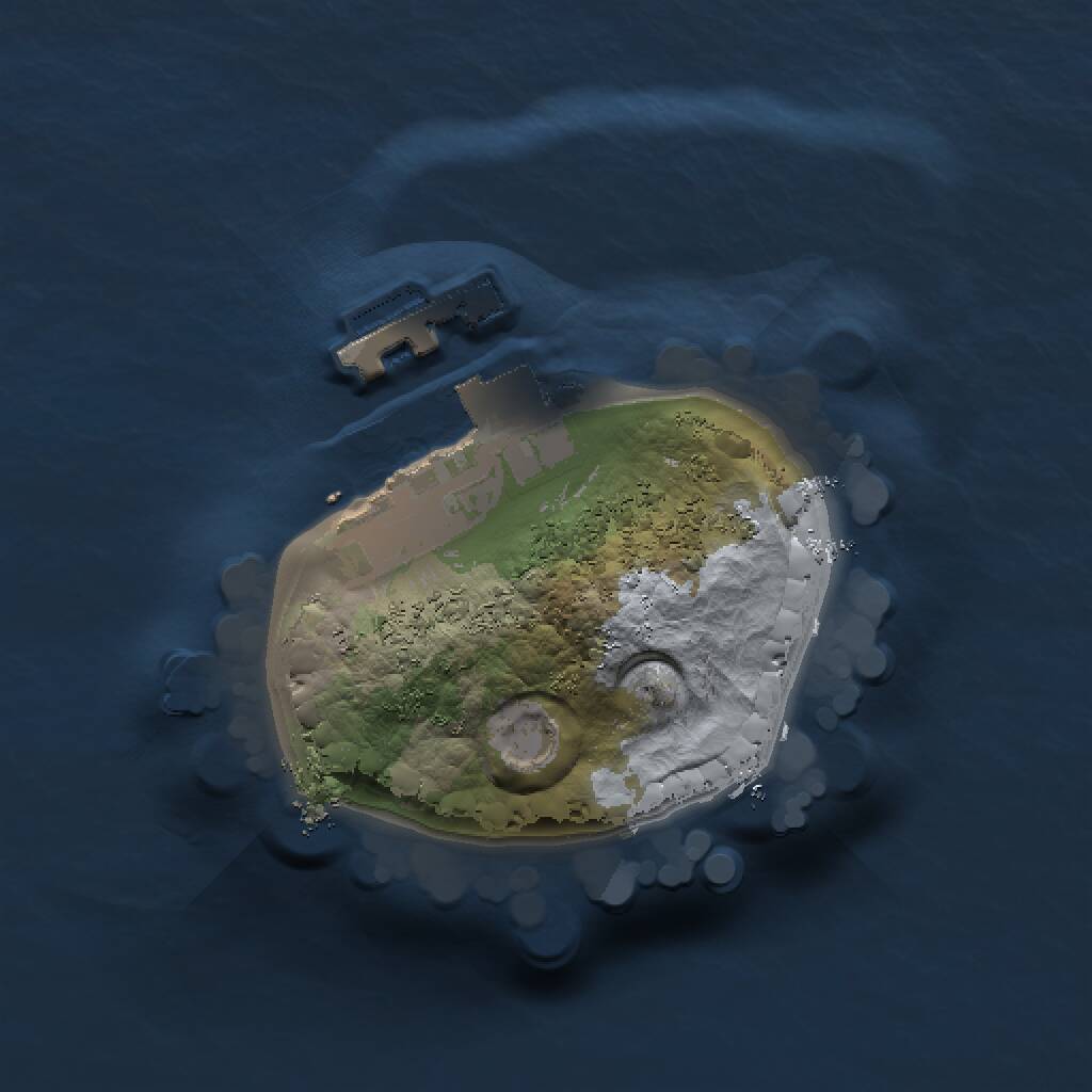 Rust Map: Procedural Map, Size: 1000, Seed: 8991, 2 Monuments