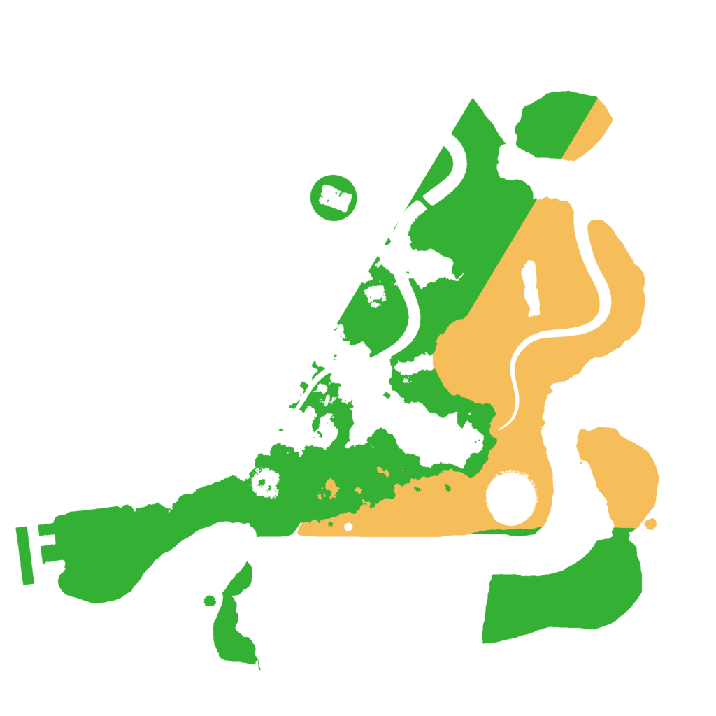 Biome Rust Map: Procedural Map, Size: 2500, Seed: 845139