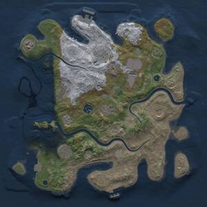 Thumbnail Rust Map: Procedural Map, Size: 3500, Seed: 1637969142, 15 Monuments