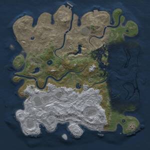 Thumbnail Rust Map: Procedural Map, Size: 4250, Seed: 1815239016, 16 Monuments