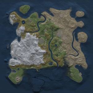 Thumbnail Rust Map: Procedural Map, Size: 3700, Seed: 649861369, 14 Monuments