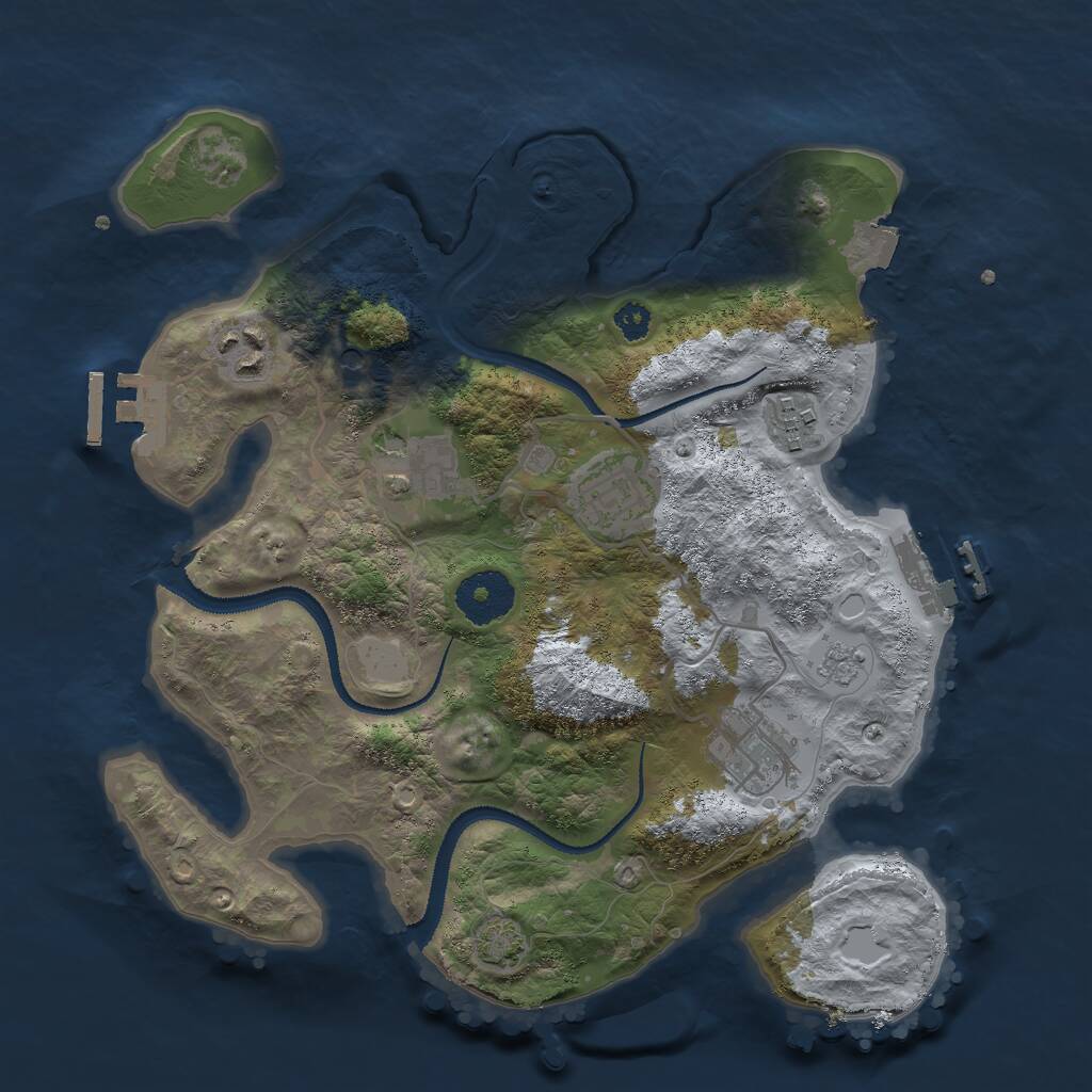 Rust Map: Procedural Map, Size: 3000, Seed: 762520090, 11 Monuments