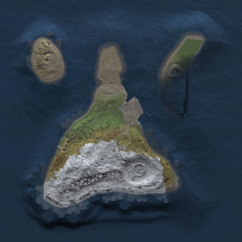 Rust Map: Procedural Map, Size: 1500, Seed: 871636, 2 Monuments