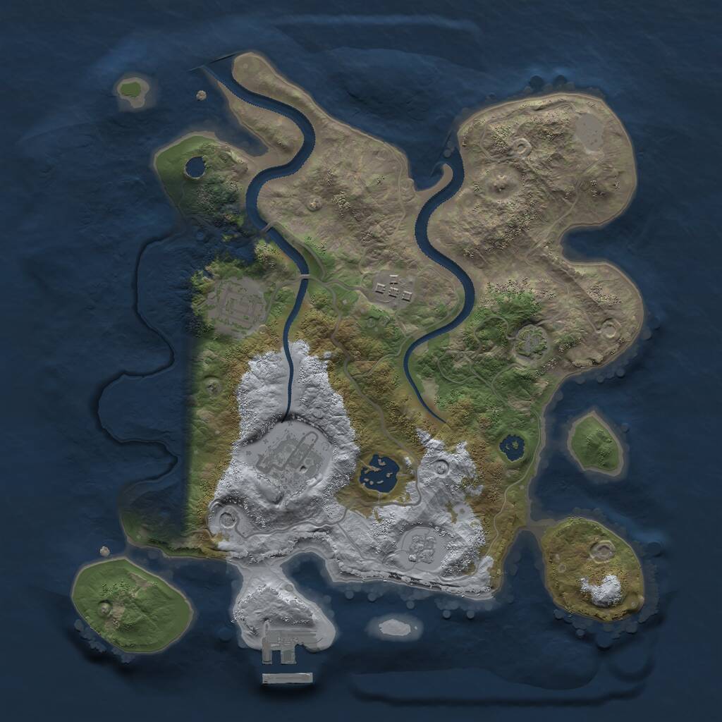 Rust Map: Procedural Map, Size: 2900, Seed: 1506199123, 9 Monuments