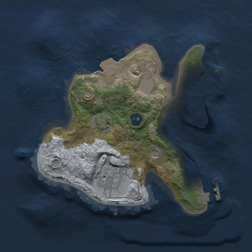 Rust Map: Procedural Map, Size: 2000, Seed: 621666125, 6 Monuments