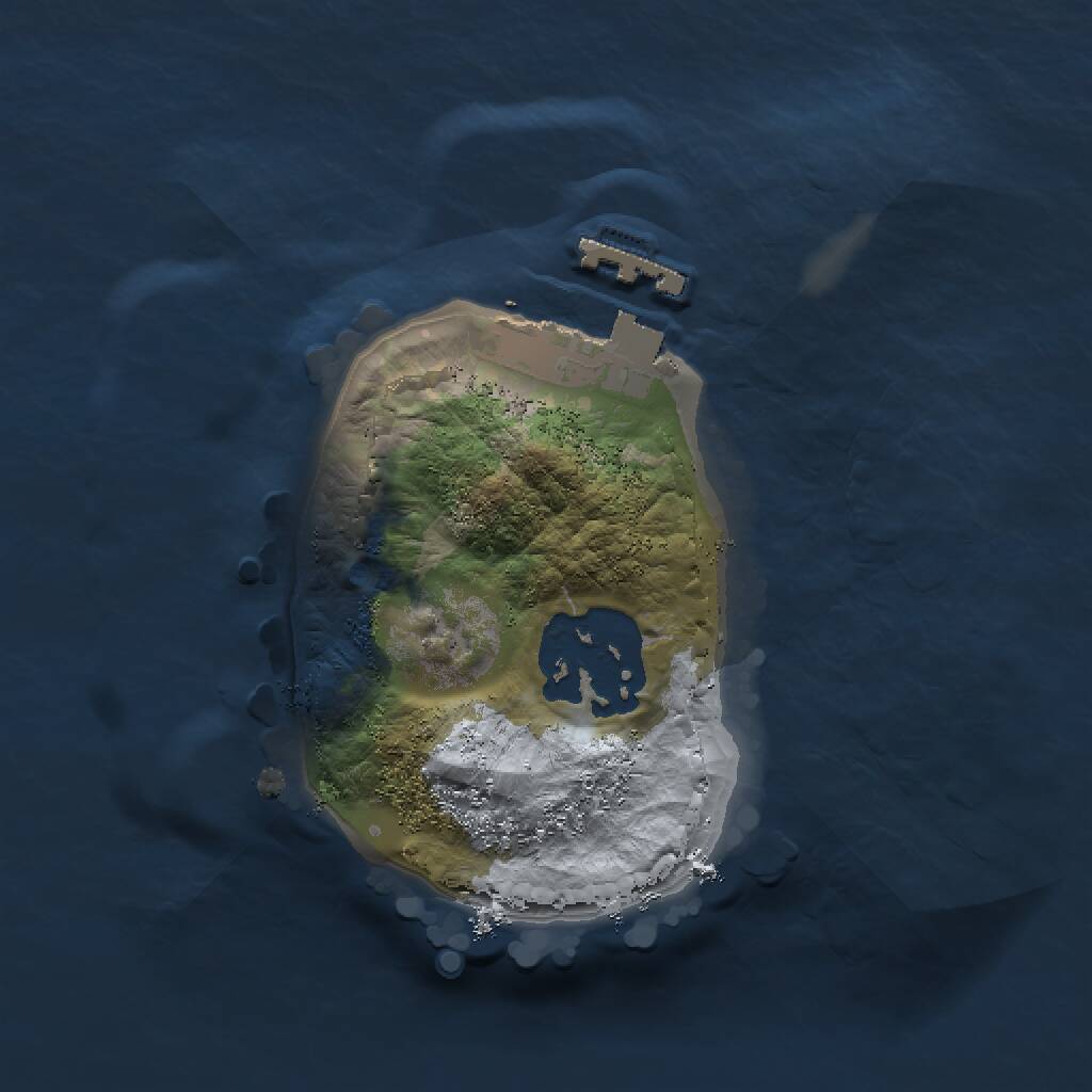 Rust Map: Procedural Map, Size: 1500, Seed: 21549844, 3 Monuments