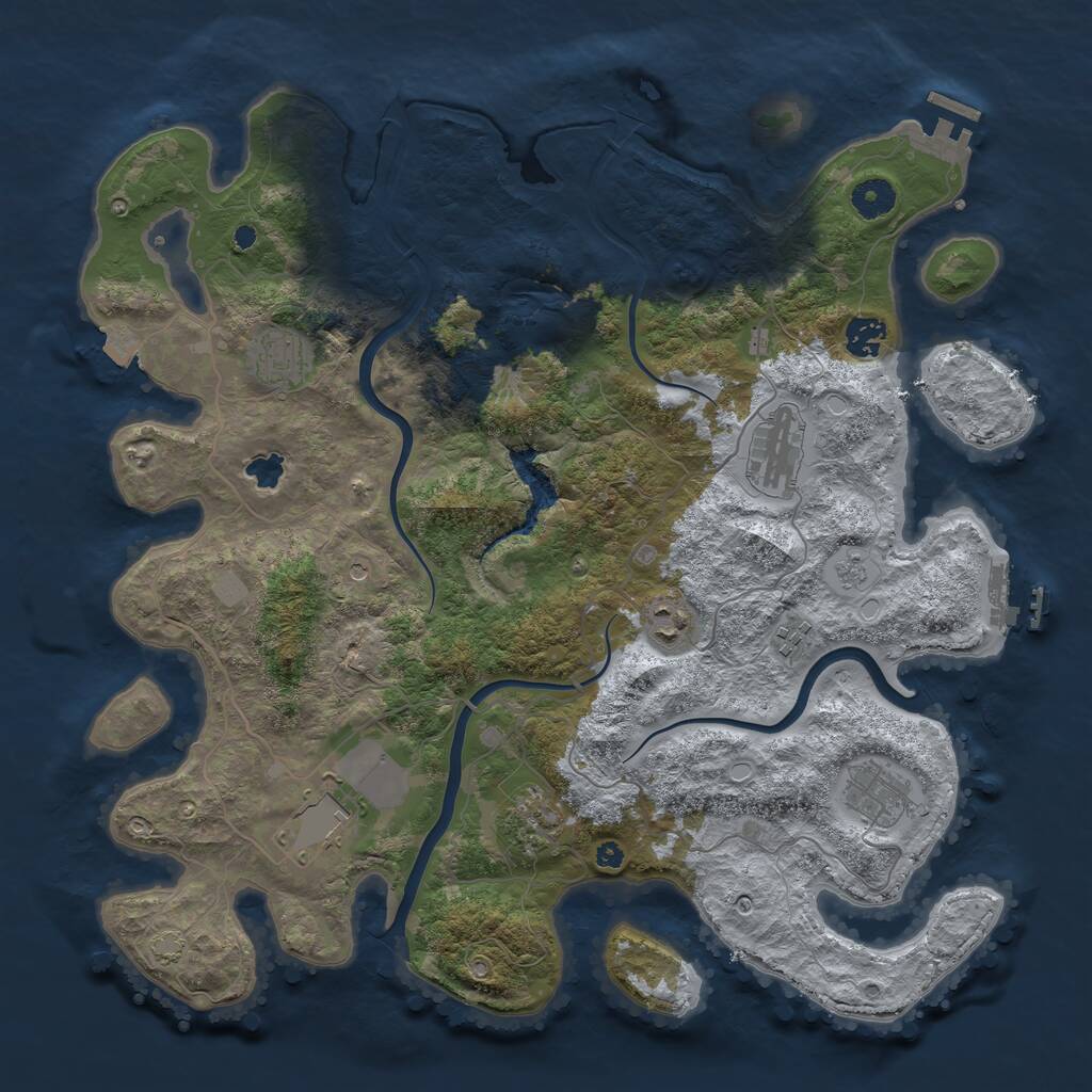 Rust Map: Procedural Map, Size: 4000, Seed: 804800812, 14 Monuments