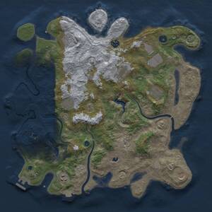 Thumbnail Rust Map: Procedural Map, Size: 4000, Seed: 60276913, 15 Monuments