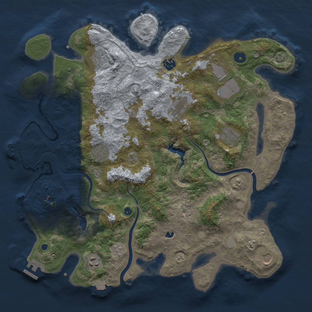 Rust Map: Procedural Map, Size: 4000, Seed: 60276913, 15 Monuments