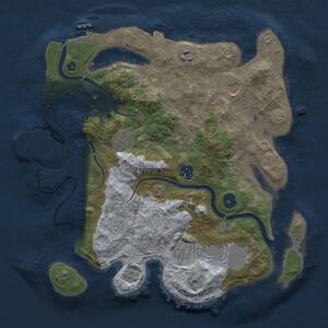 Thumbnail Rust Map: Procedural Map, Size: 3500, Seed: 171454356, 13 Monuments