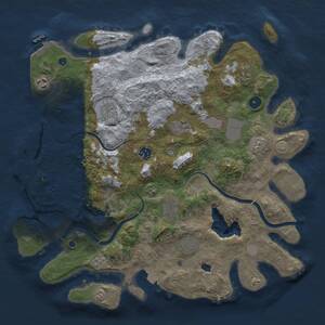 Thumbnail Rust Map: Procedural Map, Size: 4000, Seed: 531742040, 15 Monuments